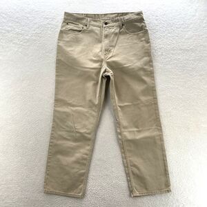 LL Bean Jeans Men's 38x31* Beige Relaxed Fit Straight Leg American Denim Vintage